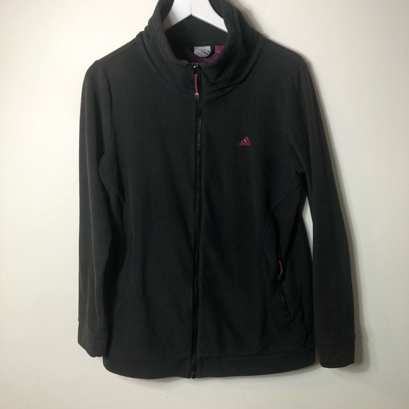 black adidas fleece jacket